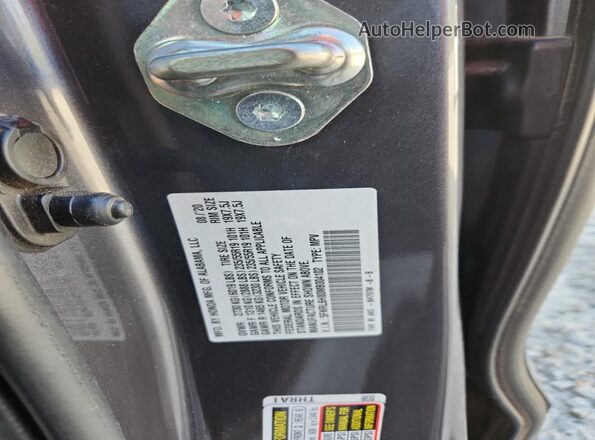 5FNRL6H80MB004102 2021 HONDA ODYSSEY Gray Widok naklejki z numerem VIN