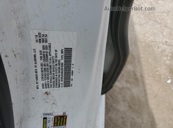 5FNRL6H86LB019380 2020 HONDA ODYSSEY Burn Вид підкапотного простору