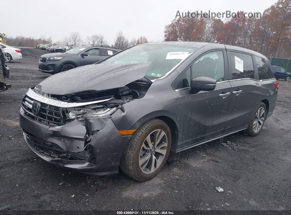 5FNRL6H89NB058032 2022 HONDA ODYSSEY Gray Front left