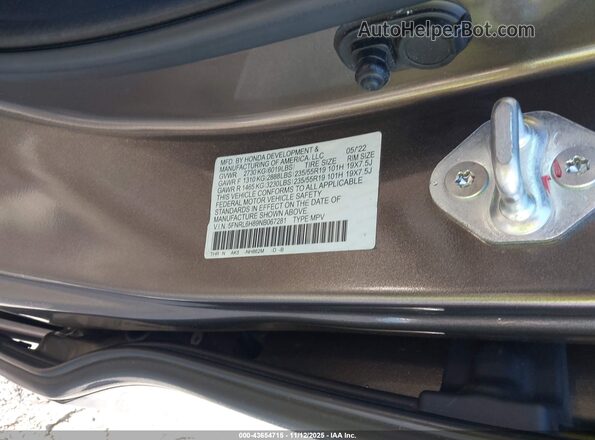 5FNRL6H89NB067281 2022 HONDA ODYSSEY Gray Widok komory silnika