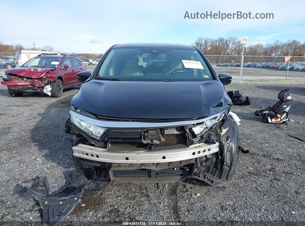 5FNRL6H8XNB005937 2022 HONDA ODYSSEY Black Widok wnętrza z tyłu