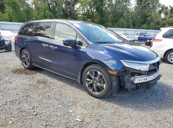 5FNRL6H90MB002150 2021 HONDA ODYSSEY Blue Delantero derecho