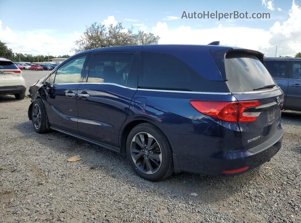 5FNRL6H90MB002150 2021 HONDA ODYSSEY Blue Trasero izquierdo