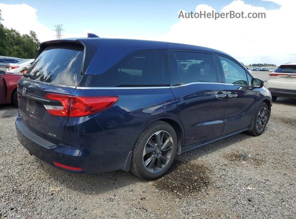5FNRL6H90MB002150 2021 HONDA ODYSSEY Blue Trasero derecho
