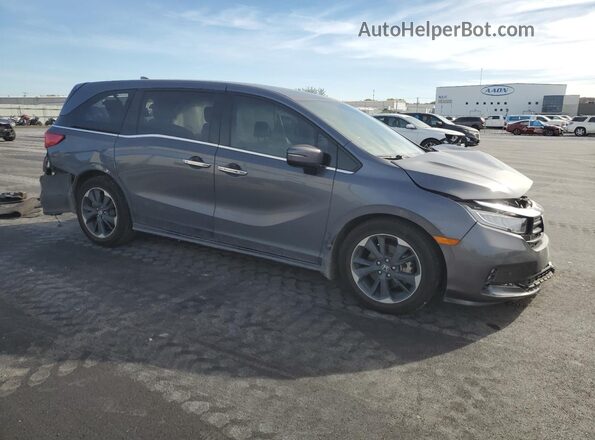 5FNRL6H98MB011923 2021 HONDA ODYSSEY Gray Передня права чверть
