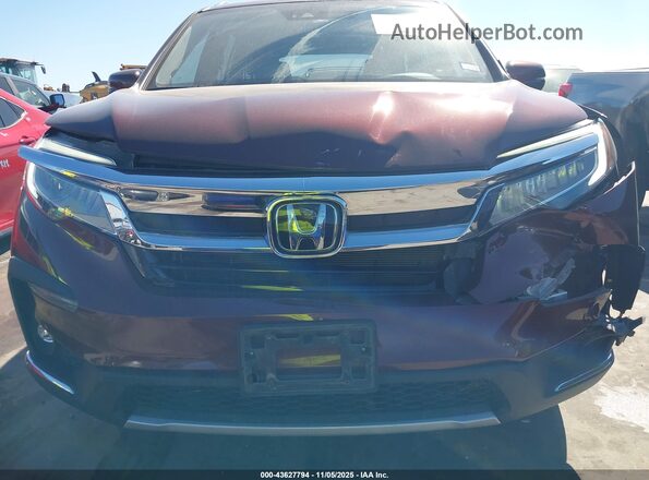 5FNYF6H01NB094844 2022 HONDA PILOT Maroon Vista del cuadro de instrumentos