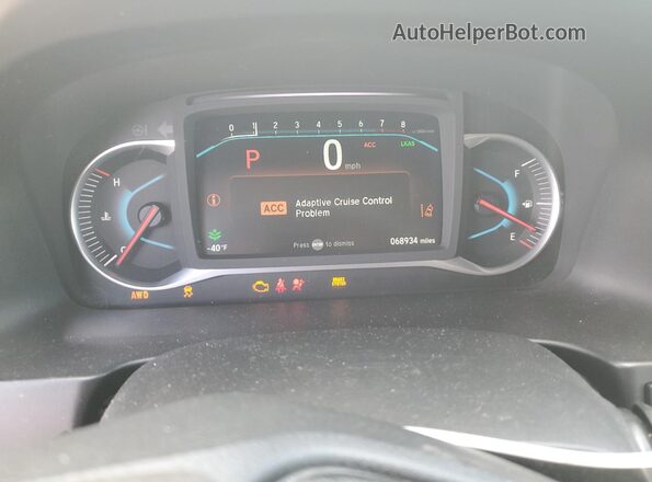 5FNYF6H3XLB027294 2020 HONDA PILOT White Instrument cluster view
