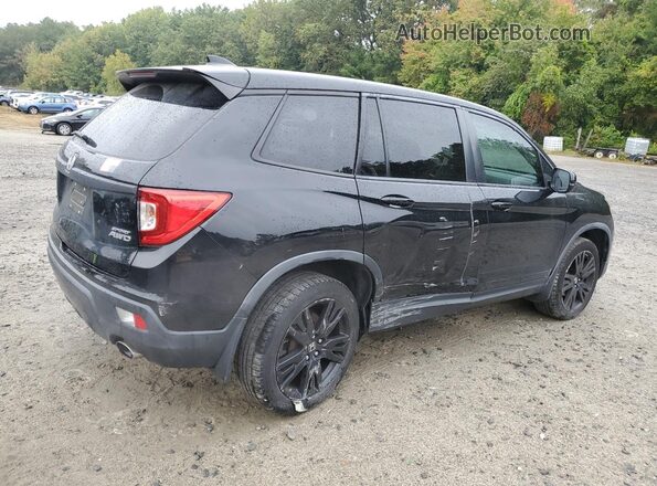 5FNYF8H20KB007606 2019 HONDA PASSPORT Черный Задняя правая четверть