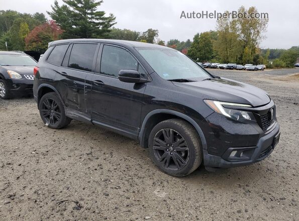 5FNYF8H20KB007606 2019 HONDA PASSPORT Черный Передняя правая четверть