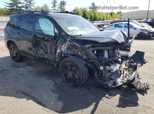 5FNYF8H21KB017366 2019 HONDA PASSPORT Green Przód prawy