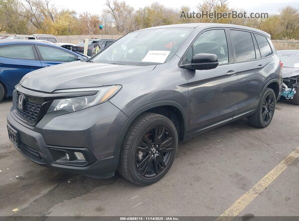 5FNYF8H28KB021530 2019 HONDA PASSPORT Gray Vista tres cuartos delantera izquierda