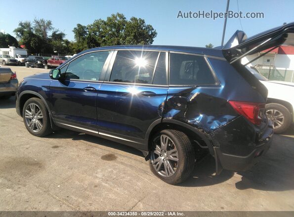 5FNYF8H53MB005376 2021 HONDA PASSPORT Blue უკანა მარცხენა