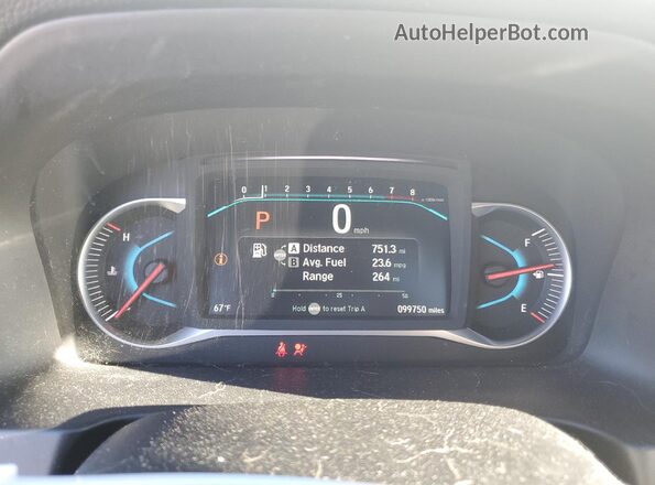 5FNYF8H55MB021921 2021 HONDA PASSPORT White Вид щитка приладів