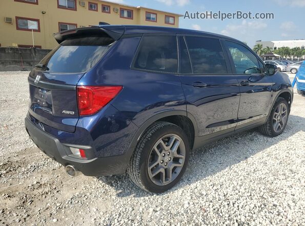 5FNYF8H55PB041767 2023 HONDA PASSPORT Blue Trasero derecho
