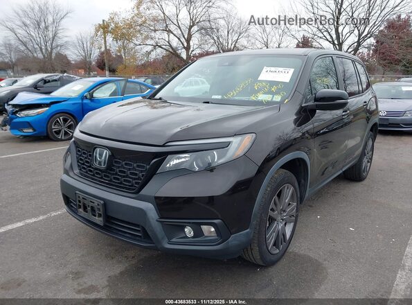 5FNYF8H56KB023027 2019 HONDA PASSPORT Black Передня ліва чверть