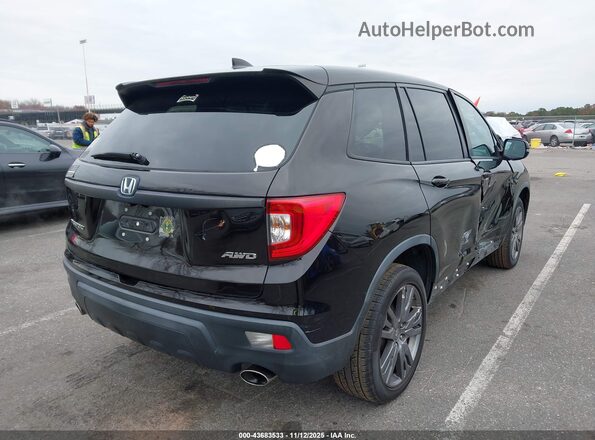 5FNYF8H56KB023027 2019 HONDA PASSPORT Black Задня права чверть
