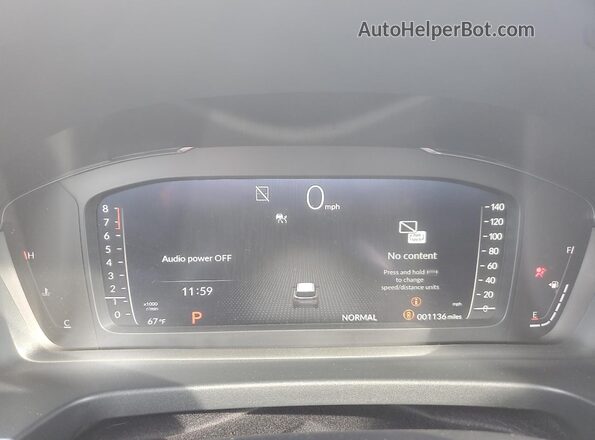 5FNYG1H89PB050342 2023 HONDA PILOT Black Instrument cluster view