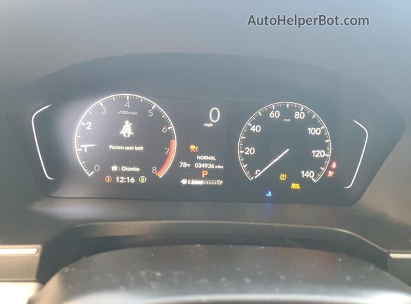 5FNYG2H4XPB005249 2023 HONDA PILOT Gray Widok zestawu wskaźników