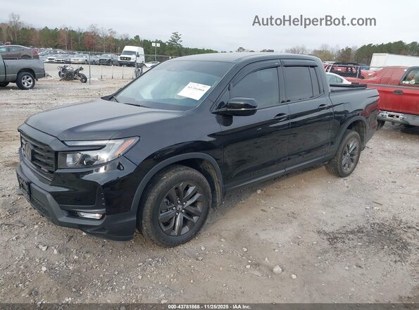 5FPYK3F13NB020256 2022 HONDA RIDGELINE Black წინა მარცხენა ხედი სამი მეოთხედიდან