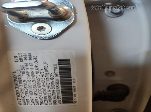 5FPYK3F61SB009828 2025 HONDA RIDGELINE White Widok komory silnika