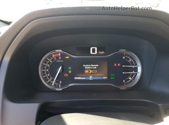 5FPYK3F74LB000308 2020 HONDA RIDGELINE White Вид щитка приладів