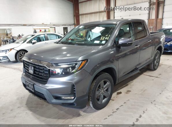 5FPYK3F77NB010088 2022 HONDA RIDGELINE Gray წინა მარცხენა ხედი სამი მეოთხედიდან