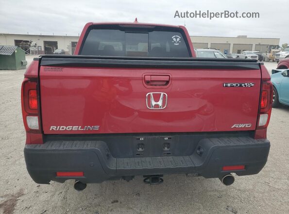 5FPYK3F78NB015929 2022 HONDA RIDGELINE Красный Вид сзади