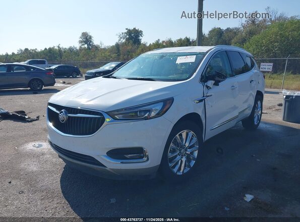 5GAERBKW7MJ130187 2021 BUICK ENCLAVE White Առջևի ձախ երեք քառորդ տեսարան