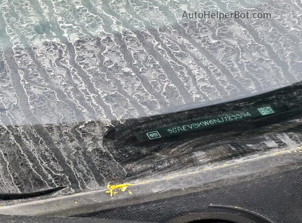 5GAEVBKW6NJ183394 2022 BUICK ENCLAVE Green VIN sticker view