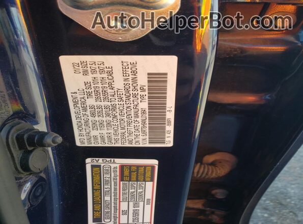 5J6RT6H94NL019641 2022 HONDA CR-V Синий 