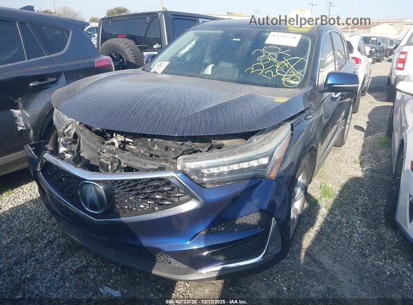 5J8TC1H37LL017567 2020 ACURA RDX Blue წინა მარცხენა ხედი სამი მეოთხედიდან