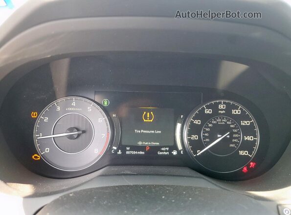5J8TC2H46SL015001 2025 ACURA RDX Silver Вид щитка приладів