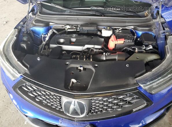 5J8TC2H66LL022386 2020 ACURA RDX Blue ძრავის განყოფილების ხედი