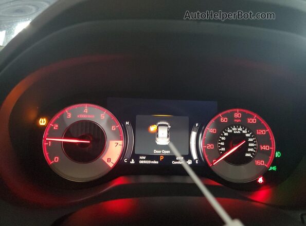 5J8TC2H66LL022386 2020 ACURA RDX Blue ხელსაწყოთა პანელის ხედი