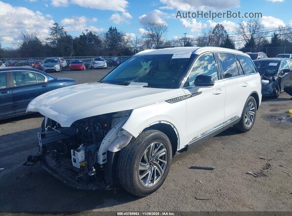 5LM5J6WC9RGL08143 2024 LINCOLN AVIATOR White წინა მარცხენა ხედი სამი მეოთხედიდან
