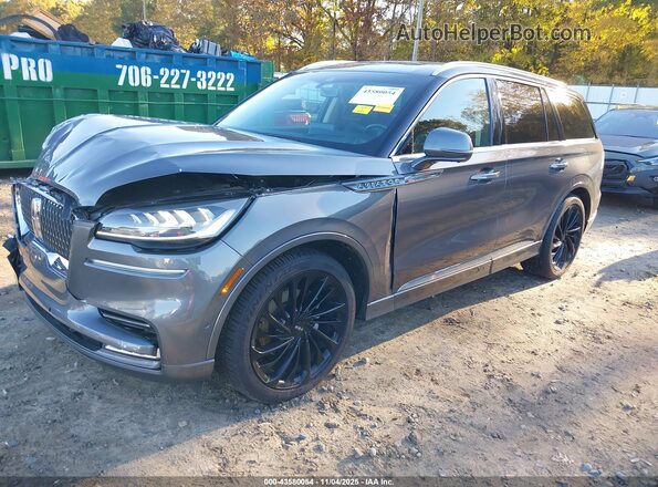 5LM5J7WC1MGL16400 2021 LINCOLN AVIATOR Gray Vista tres cuartos delantera izquierda