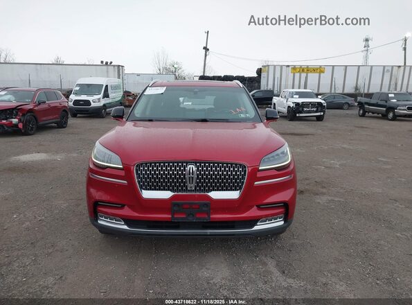 5LM5J7XC0LGL01867 2020 LINCOLN AVIATOR Red Widok zestawu wskaźników