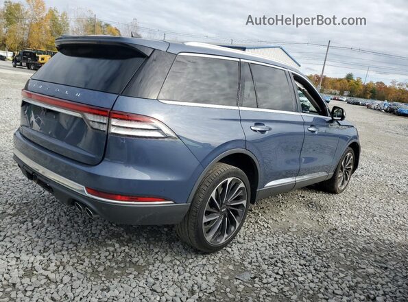5LM5J7XC2MGL12628 2021 LINCOLN AVIATOR Blue Задня права чверть
