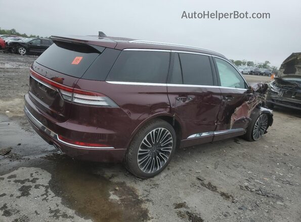 5LM5J9XC3MGL14528 2021 LINCOLN AVIATOR Maroon Задня права чверть