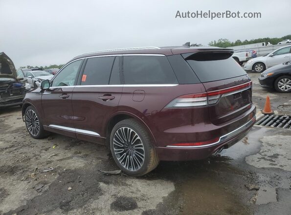 5LM5J9XC3MGL14528 2021 LINCOLN AVIATOR Maroon Задня ліва чверть