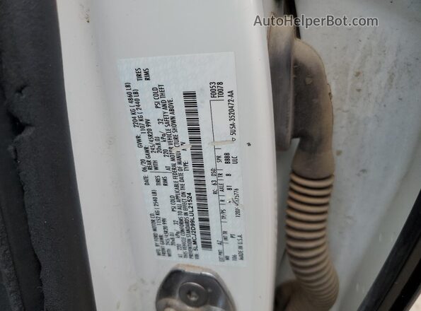 5LMCJ2D99LUL21524 2020 LINCOLN CORSAIR White Вид наклейки з VIN-кодом