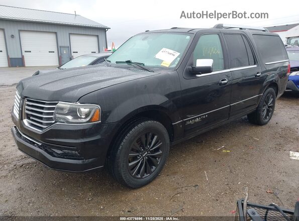 5LMJJ3JT5GEL09660 2016 LINCOLN NAVIGATOR L Black წინა მარცხენა ხედი სამი მეოთხედიდან