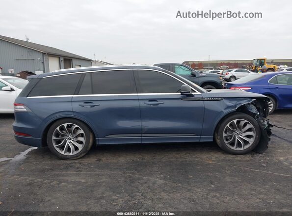 5LMYJ8XY3MNL01664 2021 LINCOLN AVIATOR Синий Панорамный вид салона 360°