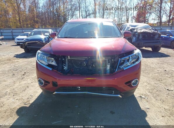 5N1AR2MM7GC655411 2016 NISSAN PATHFINDER Red Instrument cluster view