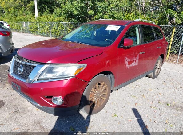 5N1AR2MN8GC607828 2016 NISSAN PATHFINDER Красный Передняя левая четверть