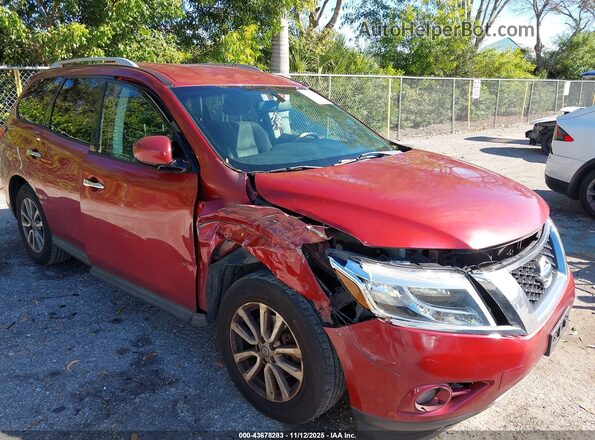 5N1AR2MN8GC607828 2016 NISSAN PATHFINDER Красный Вид спереди