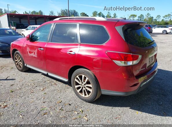 5N1AR2MN8GC607828 2016 NISSAN PATHFINDER Красный Задняя левая четверть