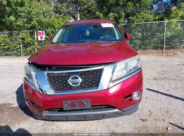 5N1AR2MN8GC607828 2016 NISSAN PATHFINDER Красный Вид щитка приборов