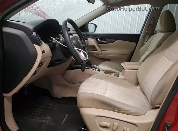 5N1AT2MT2JC748501 2018 NISSAN ROGUE Red Widok wnętrza z przodu