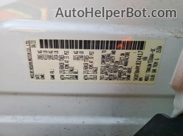 5N1BT3BA4PC824417 2023 NISSAN ROGUE White Widok naklejki z numerem VIN